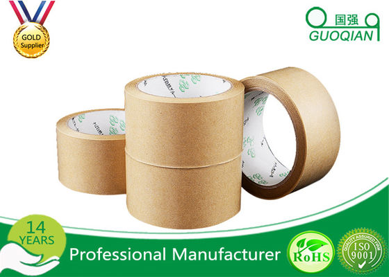 Custom Reinforced Kraft Tape , Kraft Gummed Paper Tape Hot Met Adhesive supplier