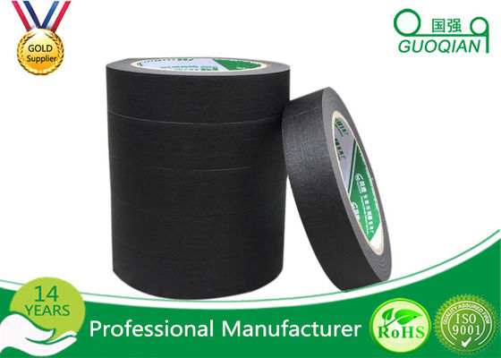 Low Stretch Black Colored Masking Tape waterproof For Painting / Decorative supplier