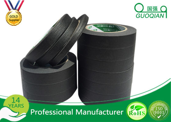 Low Stretch Black Colored Masking Tape waterproof For Painting / Decorative supplier