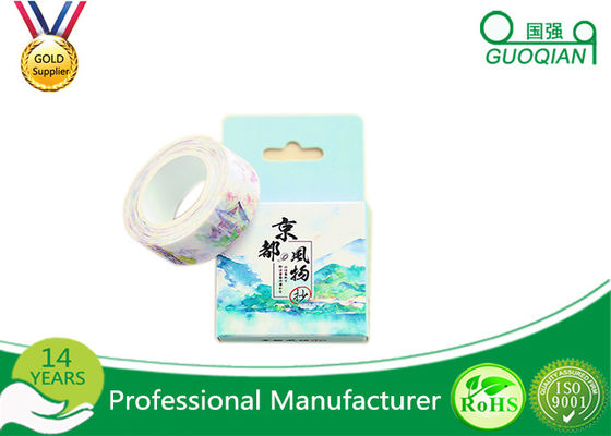 Custom Printed BOPP Stationery Tape DIY Washi Paper Tape Acrylic Adhesive supplier