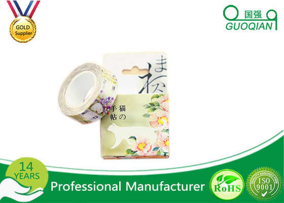 Custom Printed BOPP Stationery Tape DIY Washi Paper Tape Acrylic Adhesive supplier