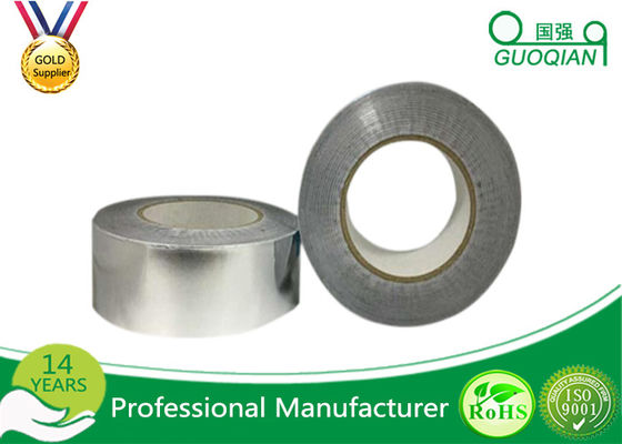 High Heat Aluminum Foil Tape With Adhesive Sliver / White Color supplier