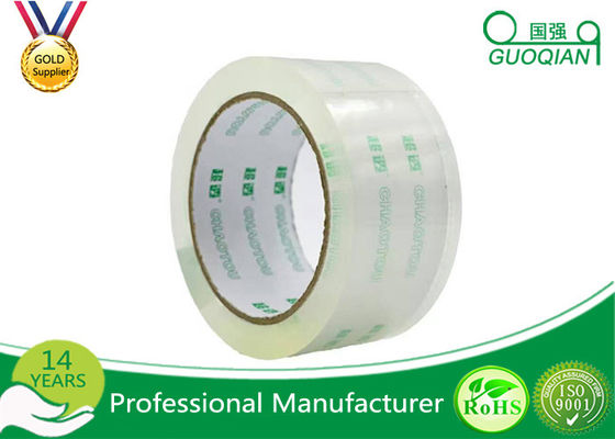 Crystal Clear Bopp Printed Parcel Tape , Quiet Packing Tape With Pressure Sensitive supplier