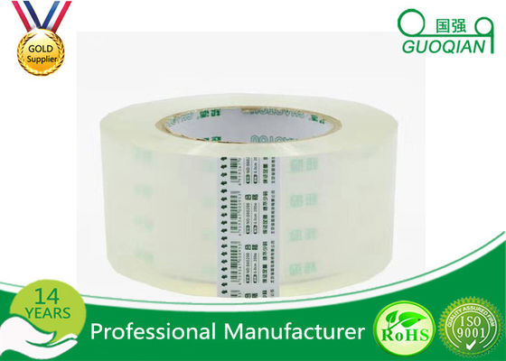 Crystal Clear Bopp Printed Parcel Tape , Quiet Packing Tape With Pressure Sensitive supplier