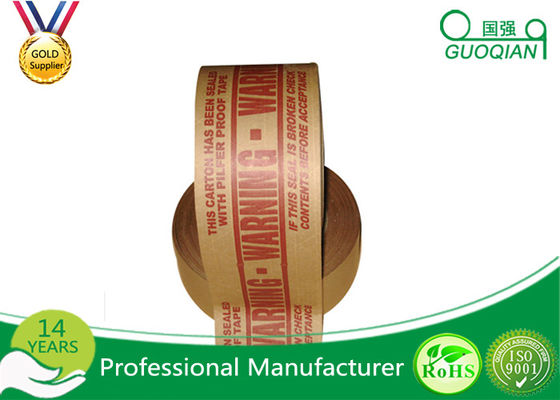 Acrylic Adhesive Printed Kraft Packaging Tape 3" X 450' For Carton Sealing supplier