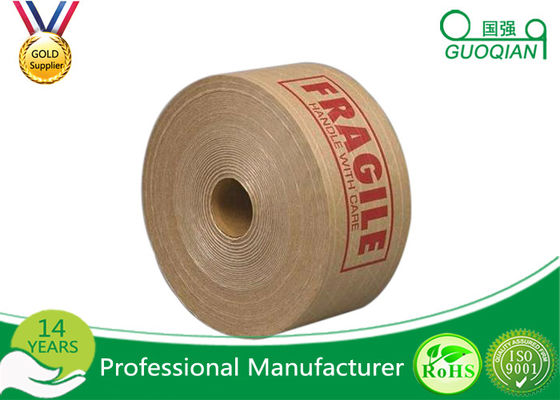 Acrylic Adhesive Printed Kraft Packaging Tape 3" X 450' For Carton Sealing supplier