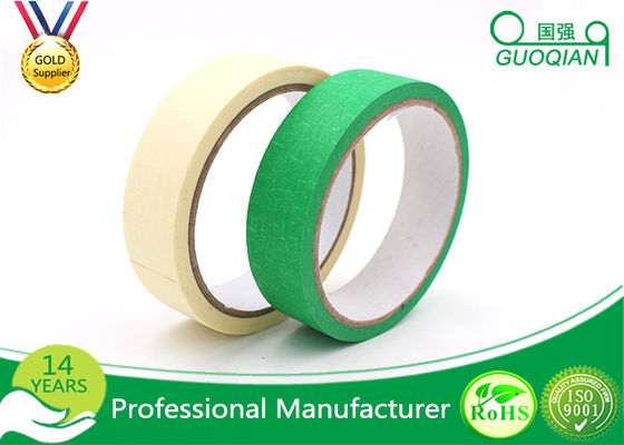 Rubber Glue Crepe Paper Colored Masking Tape For Car Painting 1.2-4.5cm supplier