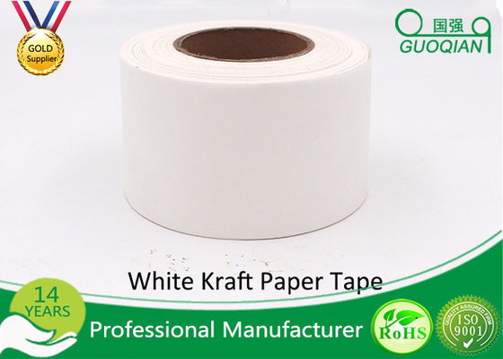 White Waterproof Gummed Self Adhesive Kraft Paper Tape Water Activated Tape supplier