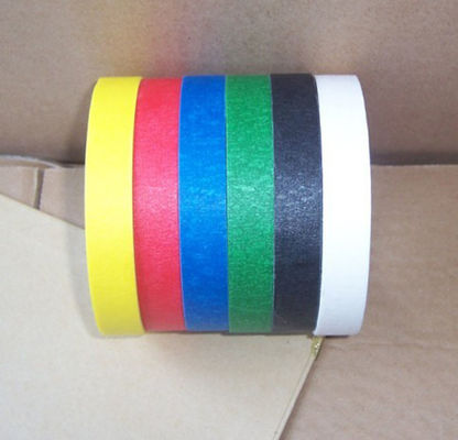 Heat Resistance No Residue Colored Masking Tape For Wall / Car Painting supplier