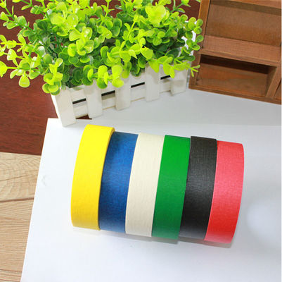 Heat Resistance No Residue Colored Masking Tape For Wall / Car Painting supplier