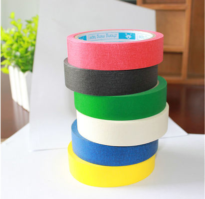 Heat Resistance No Residue Colored Masking Tape For Wall / Car Painting supplier