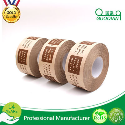 Printable Water Active Moisture Proof Kraft Packaging Tape With Reinforce Fiberglass. supplier