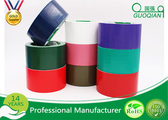 Waterproof Sticky Rubber  Adhesive Cloth Duct Tape Roll , Thickness 0.1m - 0.44mm supplier