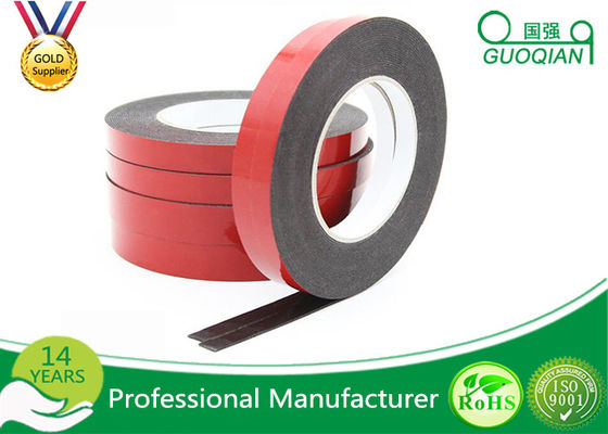 Black PE Foam Coated Double Side Tape With Solvent Acrylic Adhesive 0.8mm / 1mm / 2mm supplier