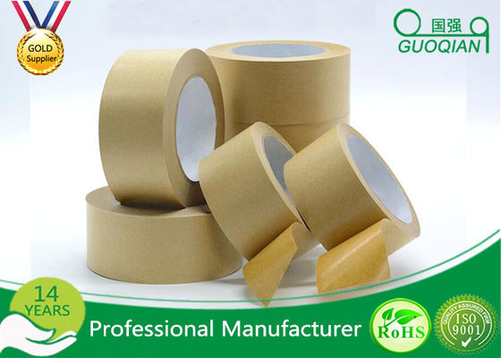 Water Activated Reinforced Kraft Paper Gum Tape Printed Logo Kraft Packaging Tape supplier