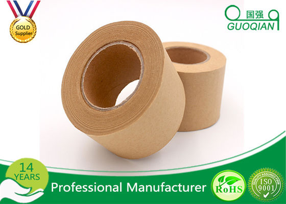 Water Activated Reinforced Kraft Paper Gum Tape Printed Logo Kraft Packaging Tape supplier