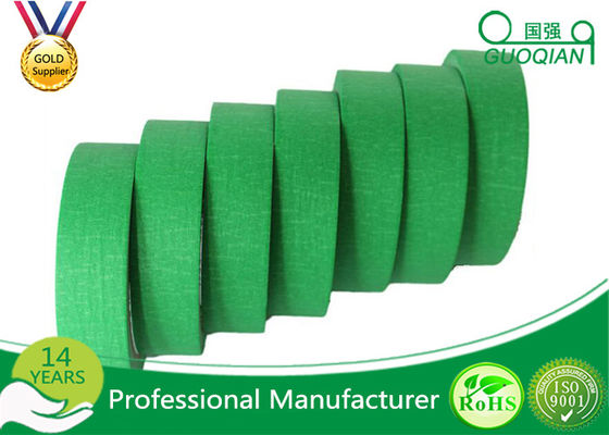 Green Crepe Paper Easy Release Painters Color Masking Tape 60 Yds Length X 1" Width supplier