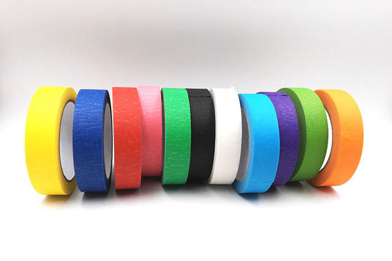 3/4", 1", 1.5", And 2" Widths Black Crepe Masking Tape For Automotive / Window supplier