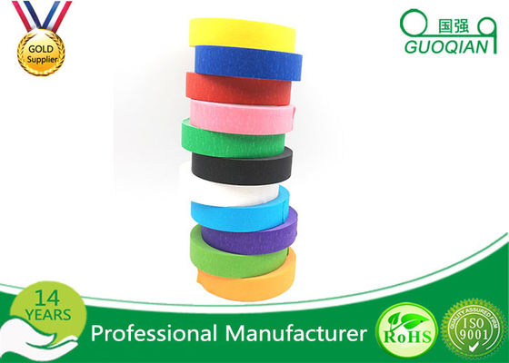 Low Adhesive Solvent - Based Acrylic Red Colorful Thin Masking Tape Crepe Paper supplier